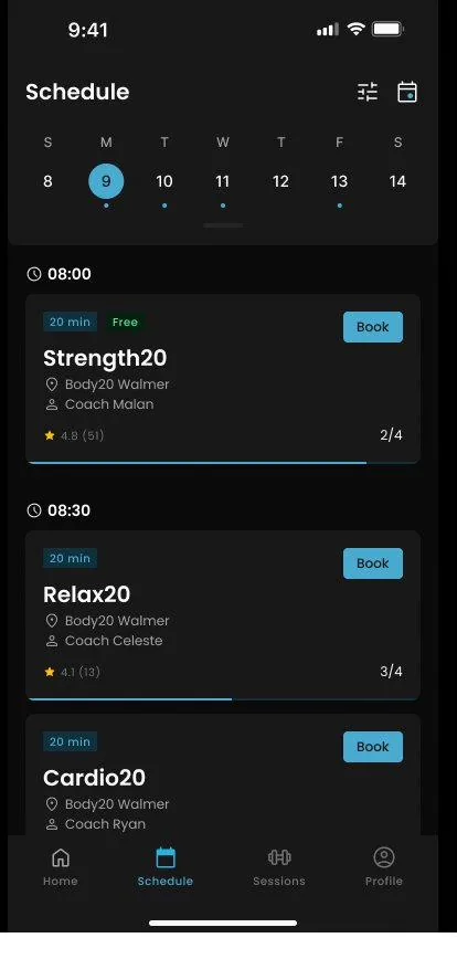 White-label member app for an EMS studio brand