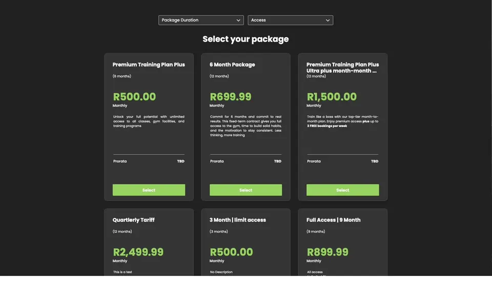 Member sign-up flow